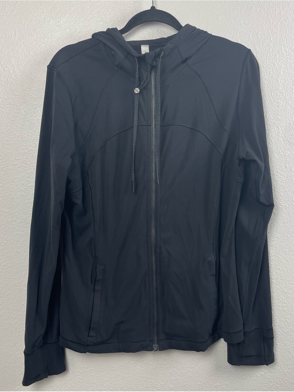 Lululemon Women's Black Hooded Zip Jacket